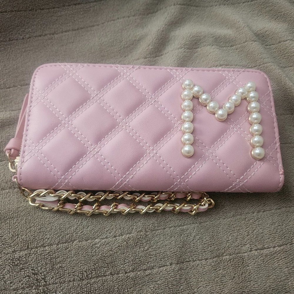 Letter M Claire's Pink Wallet